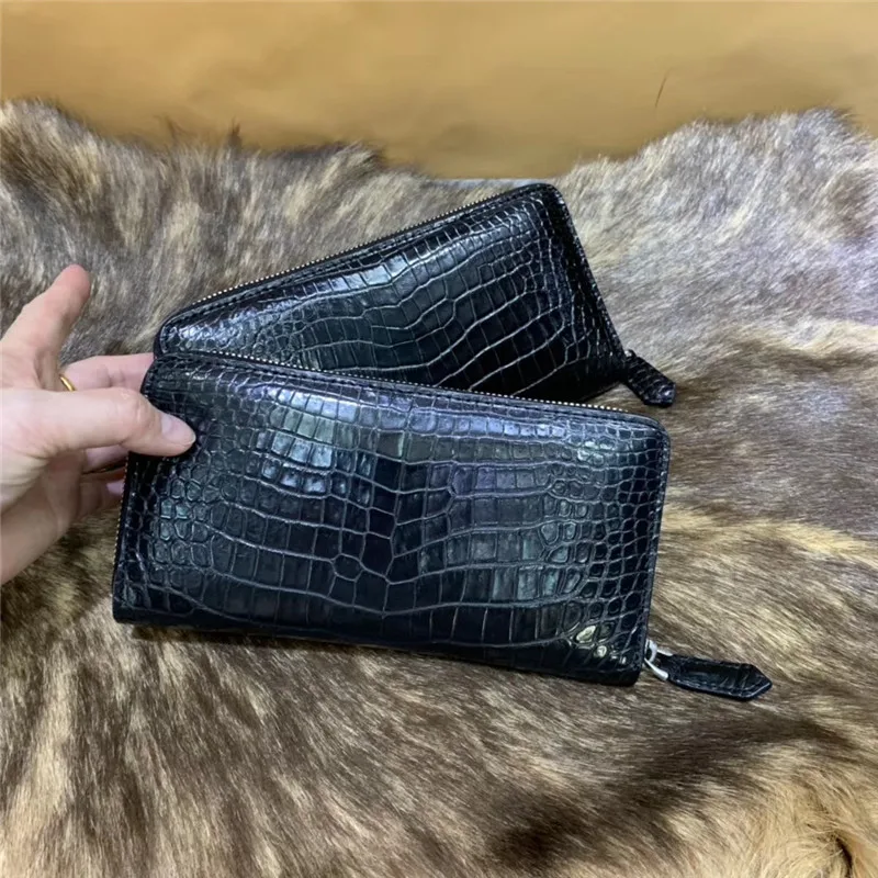 One-piece Genuine Crocodile Belly Skin Long Style Men's Card Holder Wallet Authentic Alligator Leather Male Small Clutch Purse
One-piece Genuine Crocodile Belly Skin Long Style Men's Card Holder Wallet Authentic Alligator Leather Male Small Clutch Purse