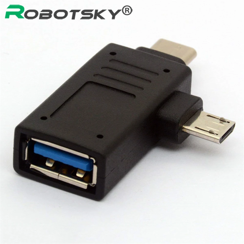 OTG Cable Adapter 2 in 1 Micro USB Type C to USB 3.0 Adapter OTG Converter For Samsung Galaxy S10 S9 Mobile phone Adapter
OTG Cable Adapter 2 in 1 Micro USB Type C to USB 3.0 Adapter OTG Converter For Samsung Galaxy S10 S9 Mobile phone Adapter