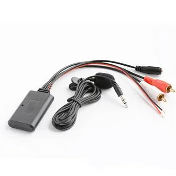 

5-12V Car Universal 2RCA Bluetooth 5.0 Adapter AUX Music + MIC Call For Alpine Pioneer With Microphone Accessories