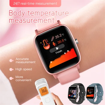 T98 Men Women Sport Smart Watch Body Temperature IP67 Waterproof Bluetooth Pedometer Heart Rate Smartwatch For Android IOS Phone
T98 Men Women Sport Smart Watch Body Temperature IP67 Waterproof Bluetooth Pedometer Heart Rate Smartwatch For Android IOS Phone