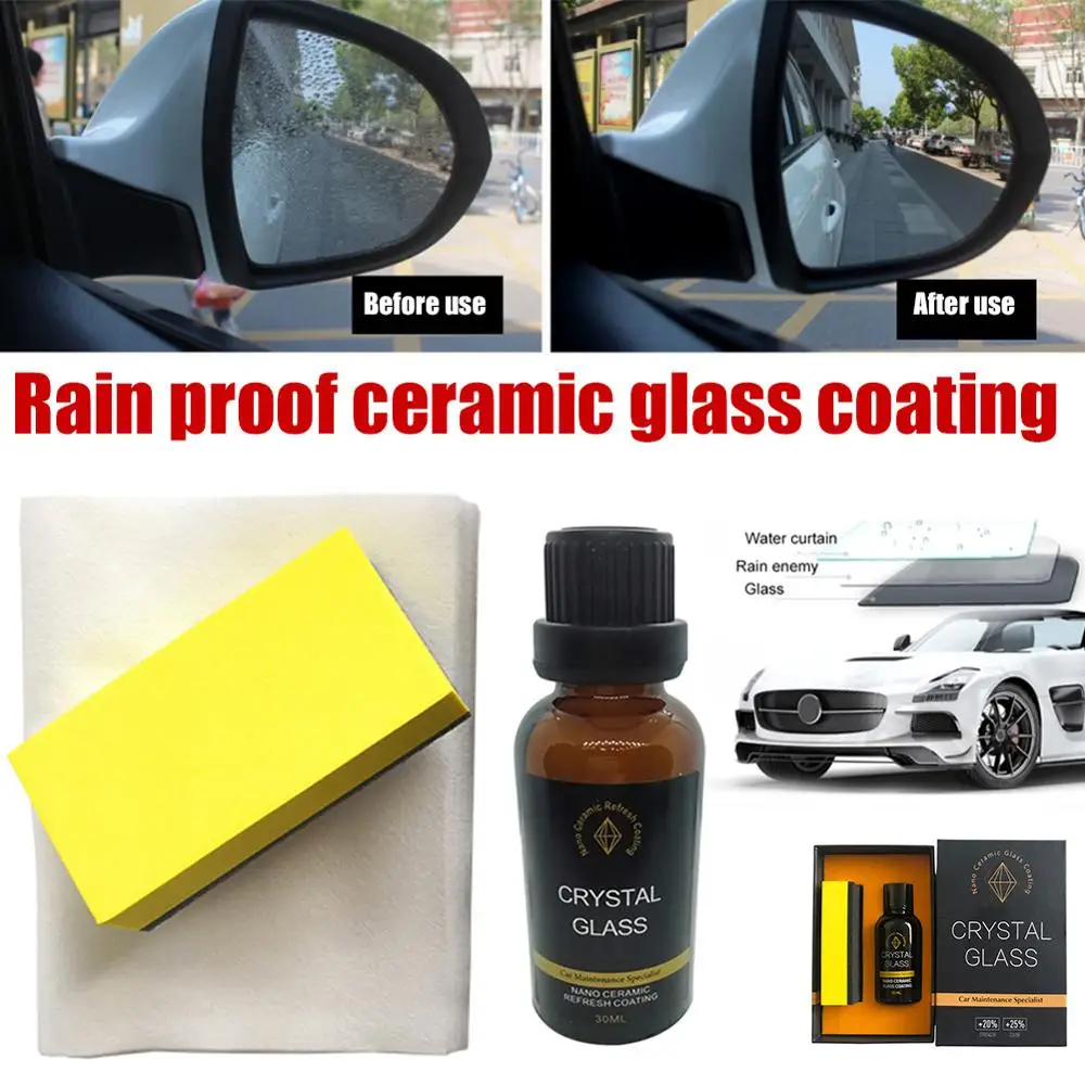 30 ML Car Glass Nano-coating Hydrophobic Crystal Coating Liquid Glass Car Window Coating Anti Rain & Water Ceramic Glass Coating
30 ML Car Glass Nano-coating Hydrophobic Crystal Coating Liquid Glass Car Window Coating Anti Rain & Water Ceramic Glass Coating