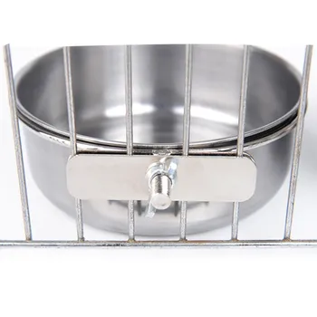 Pet Hanging Cage For Parrot Bird Anti-turnover Stainless Steel Food Bowl Drinking Bowl Large New Food Container Cage Accessories
Pet Hanging Cage For Parrot Bird Anti-turnover Stainless Steel Food Bowl Drinking Bowl Large New Food Container Cage Accessories