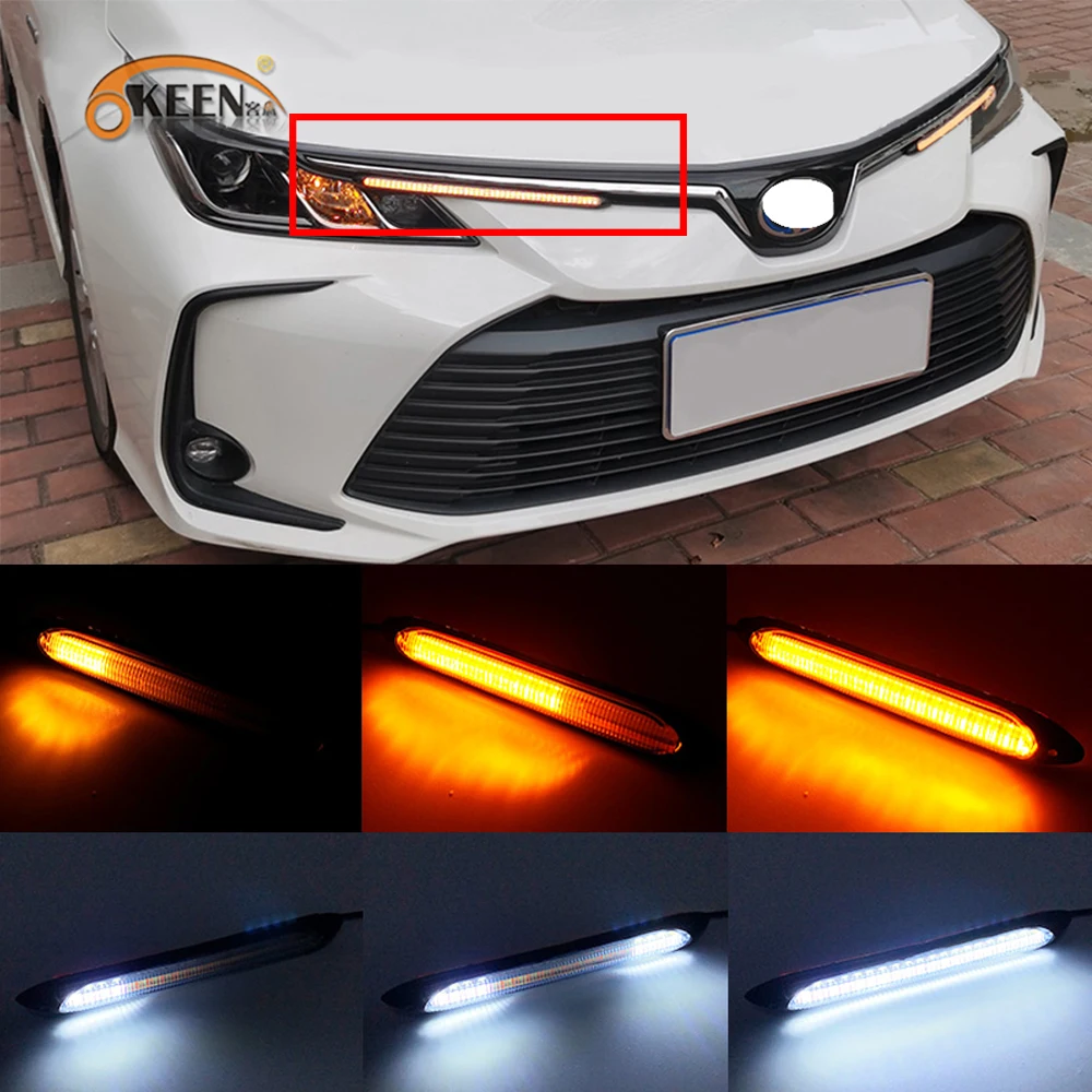 2PCS Car LED Lights DRL DC 12V White Yellow Amber Driving Light Sequential Flow Turn Signals DIY External Waterproof Headlight
2PCS Car LED Lights DRL DC 12V White Yellow Amber Driving Light Sequential Flow Turn Signals DIY External Waterproof Headlight