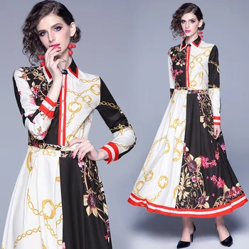 womens Designer runway maxi dress Vintage long sleeves Floral party A-Line Skater Swing slim Casual dresses clothes for woman
womens Designer runway maxi dress Vintage long sleeves Floral party A-Line Skater Swing slim Casual dresses clothes for woman