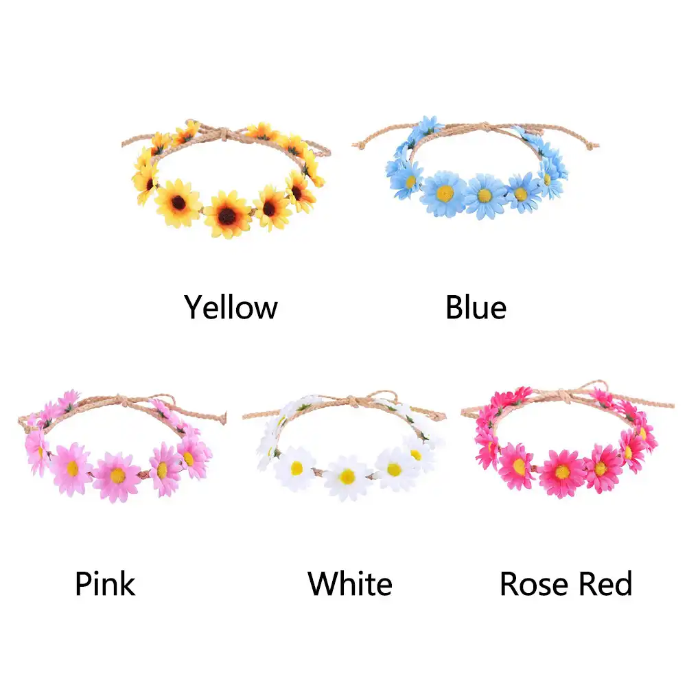 wreath hairband elastic festival hair accessory bridal headband