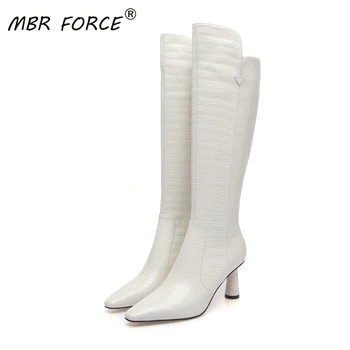MBR FORCE Fashion Boots Women Shoes New Black White knee high Woman Punk Shoes High Heels Motorcycle Boots Party Dress Dr Mujer
MBR FORCE Fashion Boots Women Shoes New Black White knee high Woman Punk Shoes High Heels Motorcycle Boots Party Dress Dr Mujer