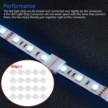 Magnet LED Strip Connectors Connected 4Pin 10mm Fireproof For 5050 RGB Lighting Parts 72W Max Wattage
Magnet LED Strip Connectors Connected 4Pin 10mm Fireproof For 5050 RGB Lighting Parts 72W Max Wattage