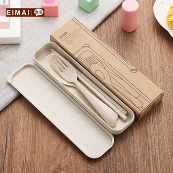 3 In 1 Wheat Straw Environmentally Friendly and Non-toxic Portable Reusable Spoon Fork Chopstick Set with Organizer Box
3 In 1 Wheat Straw Environmentally Friendly and Non-toxic Portable Reusable Spoon Fork Chopstick Set with Organizer Box