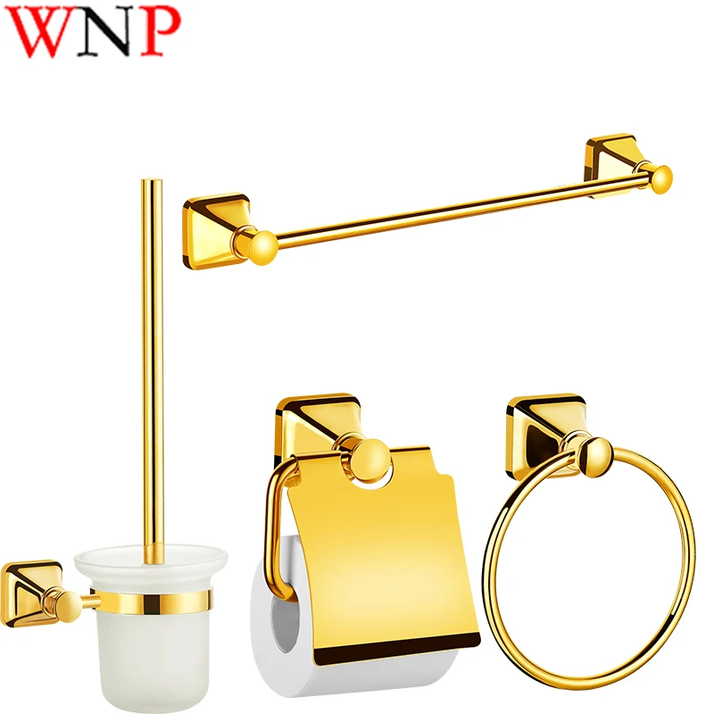 1PC WNP Titanium Plated Bathroom Hardware Gold European Style Single Towel RacK And Toilet Paper Holder Towel Ring ,Brush Holder
1PC WNP Titanium Plated Bathroom Hardware Gold European Style Single Towel RacK And Toilet Paper Holder Towel Ring ,Brush Holder