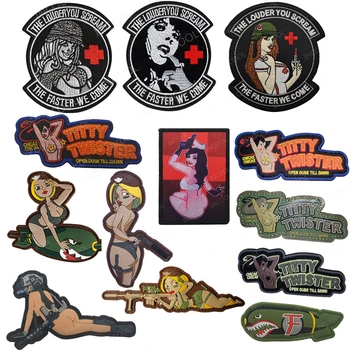 3D Embroidered Rubber Sexy Girl PVC Patch Tactical Military Patches Combat Emblem Applique Medical Cross Badges Hook Back
3D Embroidered Rubber Sexy Girl PVC Patch Tactical Military Patches Combat Emblem Applique Medical Cross Badges Hook Back