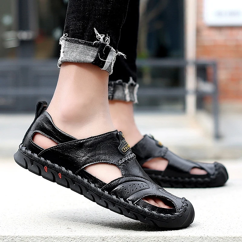 Casual Men's Sandals Men genuine Leather handmade Shoes Outdoor Male Hand Stitching Wrapped Toe Beach Sandal Men big size 48
Casual Men's Sandals Men genuine Leather handmade Shoes Outdoor Male Hand Stitching Wrapped Toe Beach Sandal Men big size 48