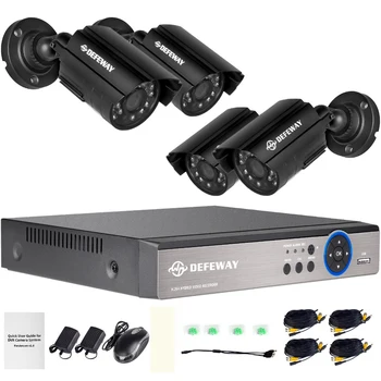 Defeway Home Surveillance Security Camera System CCTV Kit with 4CH DVR full 960H 4 channel and 4pcs 700TVL Outdoor CCTV Cameras
Defeway Home Surveillance Security Camera System CCTV Kit with 4CH DVR full 960H 4 channel and 4pcs 700TVL Outdoor CCTV Cameras