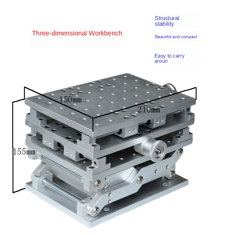 Portable 3D Workbench Laser Marking Engraving Machine 3 Axis Moving Table 210x150x150mm Optical Experiment XYZ AXIS Table Y
Portable 3D Workbench Laser Marking Engraving Machine 3 Axis Moving Table 210x150x150mm Optical Experiment XYZ AXIS Table Y