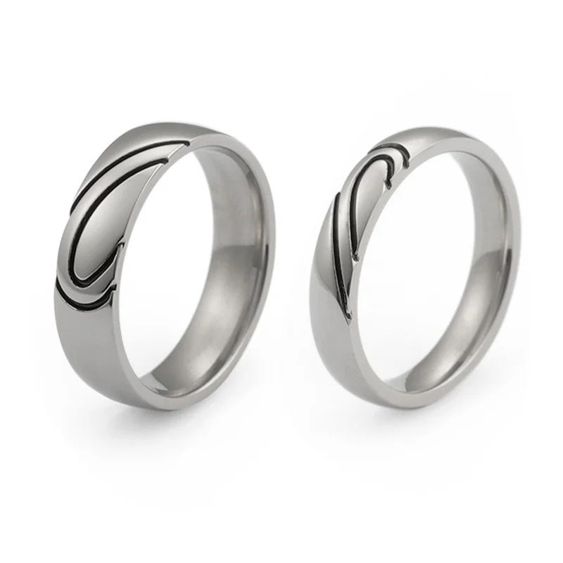 

Модное лучшее обручальное кольцо, кольцо из нержавеющей стали в форме сердца, обручальные кольца для влюбленных пар, мужские и женские ювелирные изделия, массивные кольца для невесты