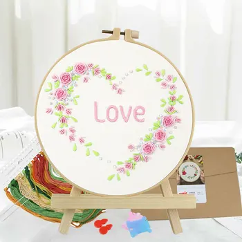 Rose Floral Hand Gift Simple Stamped Plant Pattern Embroidery Kits for Beginner Cross Stitch Needlework Ribbon Embroidery Set
Rose Floral Hand Gift Simple Stamped Plant Pattern Embroidery Kits for Beginner Cross Stitch Needlework Ribbon Embroidery Set
