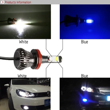 1 Pair DC 12V COB Waterproof Car Fog Light Bulb 80W H8/H11 White & Blue Conversion Kit E7CA
1 Pair DC 12V COB Waterproof Car Fog Light Bulb 80W H8/H11 White & Blue Conversion Kit E7CA