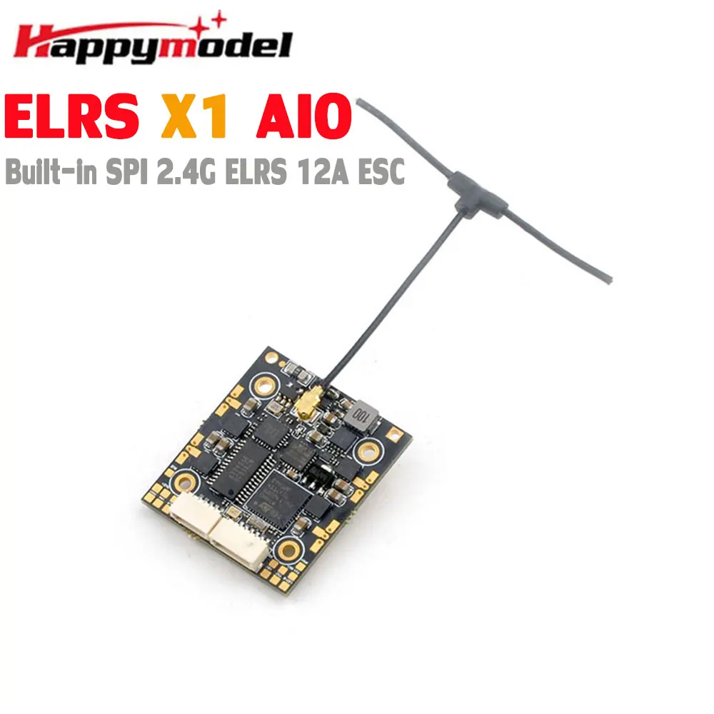 HappyModel ELRS X1 AIO 4in1 Flight Controller Built-in SPI 2.4G 12A ESC for FPV Racing Toothpick Drones ES24TX ES24TX-Lite | Игрушки и