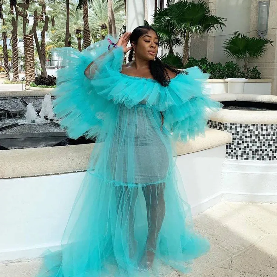 Sexy See Thru Ruffles Tulle A-line Women Dresses Off The Shoulder A-line Tiered Tutu Puffy Summer Dress Lady
Sexy See Thru Ruffles Tulle A-line Women Dresses Off The Shoulder A-line Tiered Tutu Puffy Summer Dress Lady