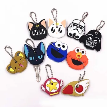 Cartoon Silica Gel Protective Cover for Keys Case Lovely Control Dust Key Cover Mini Key Chain Pendant Small Key rings Holder
Cartoon Silica Gel Protective Cover for Keys Case Lovely Control Dust Key Cover Mini Key Chain Pendant Small Key rings Holder