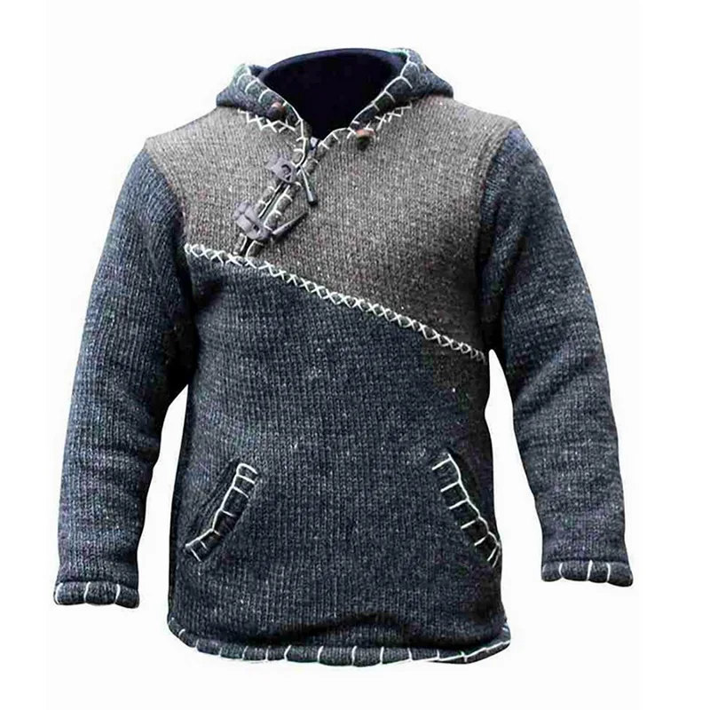 Fall Winter Knitted Sweater Men Hoodie Pullover Jumper Streetwear Cropped Trendy Spliced Plus Size Stitching Hooded Sweatshirt
Fall Winter Knitted Sweater Men Hoodie Pullover Jumper Streetwear Cropped Trendy Spliced Plus Size Stitching Hooded Sweatshirt