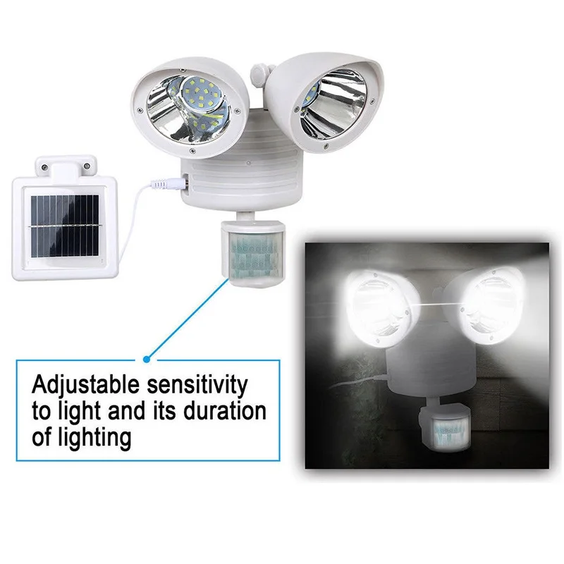 22 LED Double-Headed Solar Light Motion Body Sensor Security Wall Lamp Outdoor Garden Spotlight @8 JDH99
22 LED Double-Headed Solar Light Motion Body Sensor Security Wall Lamp Outdoor Garden Spotlight @8 JDH99
