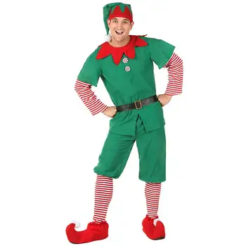 Adult Elf Costume Suit Included 6pcs/Set Green Elf Cosplay Costumes Spread Cheer Men's Halloween Clothes For Christmas Holiday
Adult Elf Costume Suit Included 6pcs/Set Green Elf Cosplay Costumes Spread Cheer Men's Halloween Clothes For Christmas Holiday