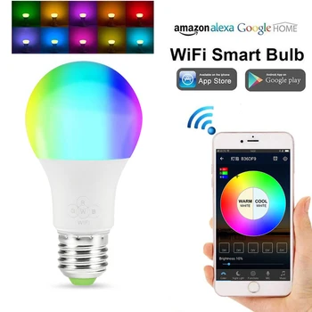 Wifi Smart Light Bulb Remote Control Wifi Light Switch Led Color Changing Light Bulb Work for IOS Android with Alexa Google Home
Wifi Smart Light Bulb Remote Control Wifi Light Switch Led Color Changing Light Bulb Work for IOS Android with Alexa Google Home