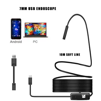 USB Endoscope Camera 7/8mm Soft Cable for Android Phone Pipe Endoscope Inspection Mini Camera Notebook 6LEDs Adjustable
USB Endoscope Camera 7/8mm Soft Cable for Android Phone Pipe Endoscope Inspection Mini Camera Notebook 6LEDs Adjustable