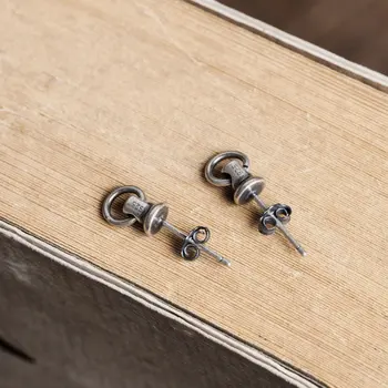 Zavorohin 1 Pair Newest 100% 925 Sterling Silver Earrings Door Knocker Round Stud Earrings Vintage Ear Piercing Jewelry
Zavorohin 1 Pair Newest 100% 925 Sterling Silver Earrings Door Knocker Round Stud Earrings Vintage Ear Piercing Jewelry