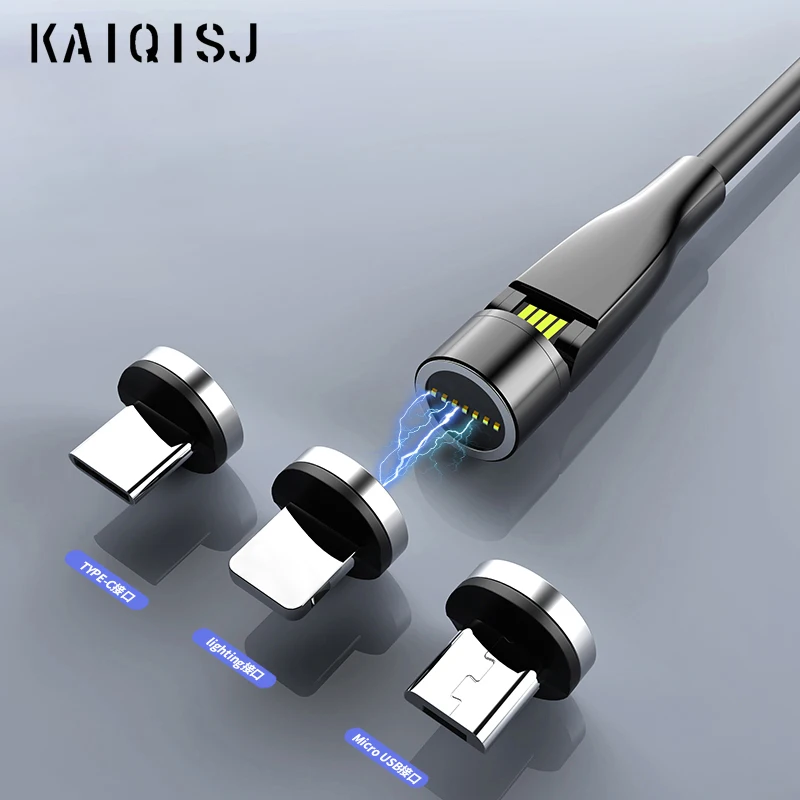 KAIQISJ 3A rotating charging cable, 540° rotating magnetic USB cable fast charging data synchronization Type-C / Micro USB cable
KAIQISJ 3A rotating charging cable, 540° rotating magnetic USB cable fast charging data synchronization Type-C / Micro USB cable