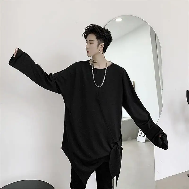 Мужские футболки, Весенняя стильная Асимметричная дизайнерская длинная футболка, мужские повседневные готические панковские Клубные футболки большого размера
Мужские футболки, Весенняя стильная Асимметричная дизайнерская длинная футболка, мужские повседневные готические панковские Клубные футболки большого размера