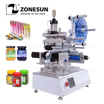 ZONESUN Semi-automatic XL-T805 Model PET Plastic Tin Can Glass Water Milk Juicer Hexagonal bottle labeling machine
ZONESUN Semi-automatic XL-T805 Model PET Plastic Tin Can Glass Water Milk Juicer Hexagonal bottle labeling machine