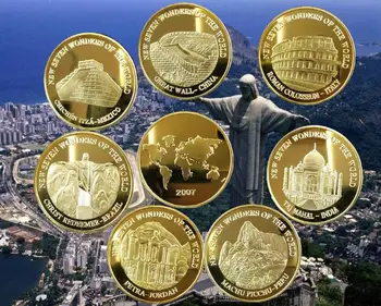 100PCS New Non-currency Coin The Seven Wonders of the World Commemorative Coins Petra Christ Redeemer Machu Picchu Chichen Itza
100PCS New Non-currency Coin The Seven Wonders of the World Commemorative Coins Petra Christ Redeemer Machu Picchu Chichen Itza