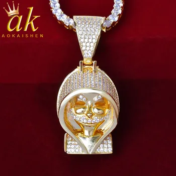 Fleece With Skull Head Necklaces & Pendant Gold Color Bling Cubic Zircon Men's Hip hop Necklace Rock Jewelry
Fleece With Skull Head Necklaces & Pendant Gold Color Bling Cubic Zircon Men's Hip hop Necklace Rock Jewelry