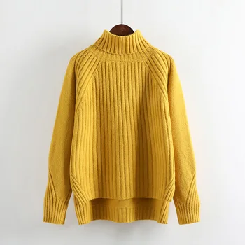 Yellow turtleneck sweater female winter thickening 2020 Korean style new loose solid bottoming pullovers YY102901
Yellow turtleneck sweater female winter thickening 2020 Korean style new loose solid bottoming pullovers YY102901
