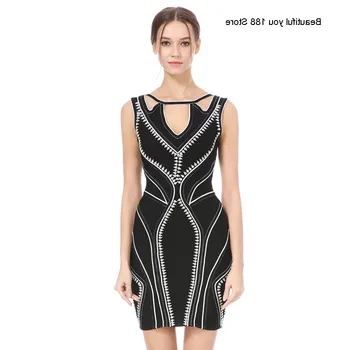 V Sexy deep hollow-out slim-fit bandage dress banquet annual meeting performance hip-covered short dress
V Sexy deep hollow-out slim-fit bandage dress banquet annual meeting performance hip-covered short dress