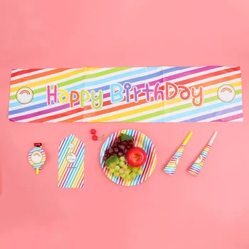 69pcs Rainbow Stripes Disposable Tableware Set Paper Decorative Dinnerware Party Supplies for Kids Birthday Festival
69pcs Rainbow Stripes Disposable Tableware Set Paper Decorative Dinnerware Party Supplies for Kids Birthday Festival
