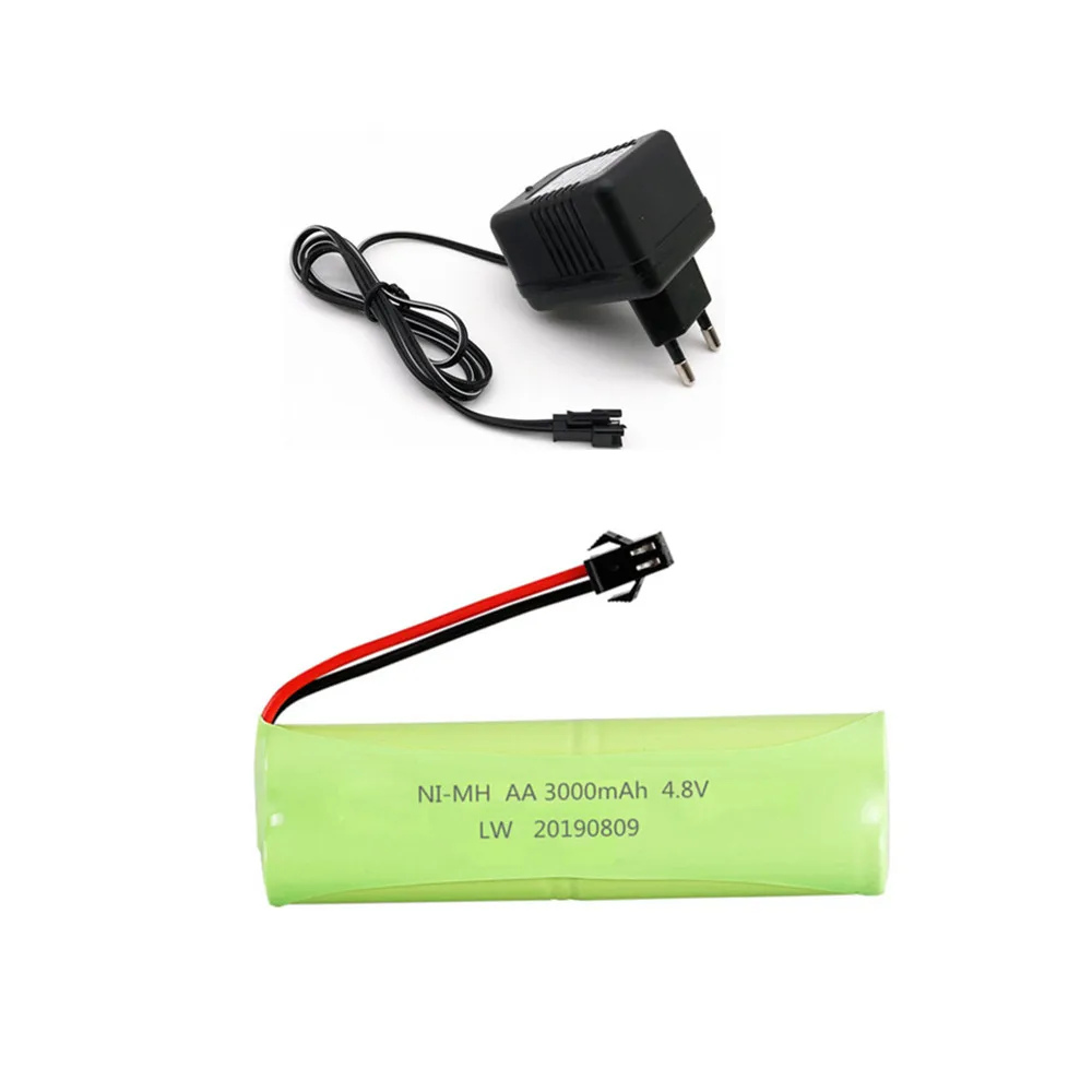 4.8v 3000mah Rechargeable Battery + Charger For Rc toys Cars Tanks Robots Gun RC Boat 4.8v Ni-MH Battery AA 4.8v Batteries Pack
4.8v 3000mah Rechargeable Battery + Charger For Rc toys Cars Tanks Robots Gun RC Boat 4.8v Ni-MH Battery AA 4.8v Batteries Pack