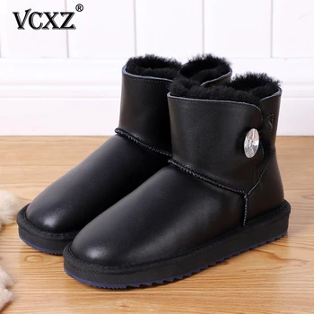 VCXZ 2020 The New Waterproof cowhide Leather Shearling Wool Fur Lined Winter Boot Women Rhinestones brilliant fashion Snow Boots
VCXZ 2020 The New Waterproof cowhide Leather Shearling Wool Fur Lined Winter Boot Women Rhinestones brilliant fashion Snow Boots