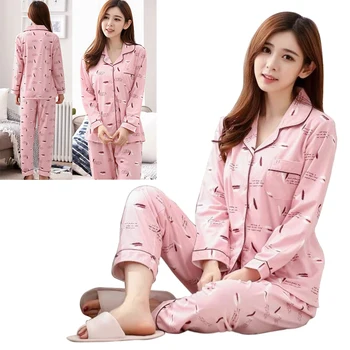 Women Spring And Autumn New Casual Version Of The Fresh Loose Long-sleeved Pajamas sets Women's Large Size Cute Home Suit Pink
Women Spring And Autumn New Casual Version Of The Fresh Loose Long-sleeved Pajamas sets Women's Large Size Cute Home Suit Pink