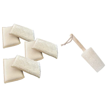 6Pcs Cleaning Pad Bamboo Sponges Dish Scrubber Brush & 5Pcs Loofah Wooden Handle Loofah Cup Brush
6Pcs Cleaning Pad Bamboo Sponges Dish Scrubber Brush & 5Pcs Loofah Wooden Handle Loofah Cup Brush