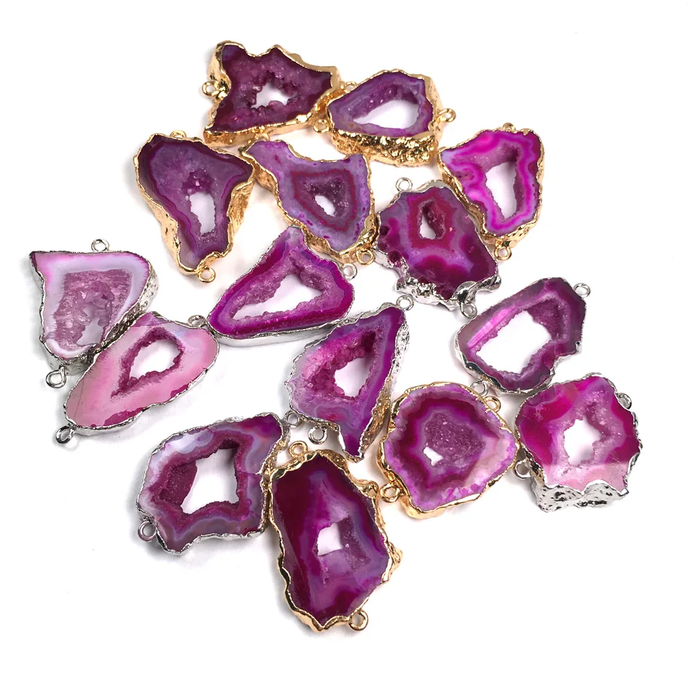 1PC Irregular Natural Agates Stone Charms Connector Pendants Gold-plated Jewelry Nacklace Bracelets 16x30-20x45mm
1PC Irregular Natural Agates Stone Charms Connector Pendants Gold-plated Jewelry Nacklace Bracelets 16x30-20x45mm