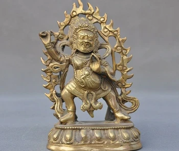 Tibet bronze Gilt Buddhism Vajrapani Mahakala Dorje Wrathful Deity Buddha statue
Tibet bronze Gilt Buddhism Vajrapani Mahakala Dorje Wrathful Deity Buddha statue