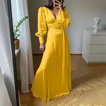 VONDA Women Long Maxi Dress 2022 Ladies Autumn Sexy V Neck Long Puff Sleeve Robes Longue Bohemian Satin Slik Vestidos Female
VONDA Women Long Maxi Dress 2022 Ladies Autumn Sexy V Neck Long Puff Sleeve Robes Longue Bohemian Satin Slik Vestidos Female