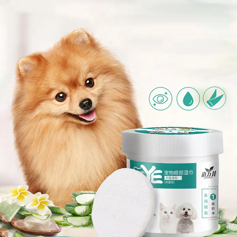 AA 130 шт. Pet чистящие салфетки для домашних животных с ушками и глазками кота