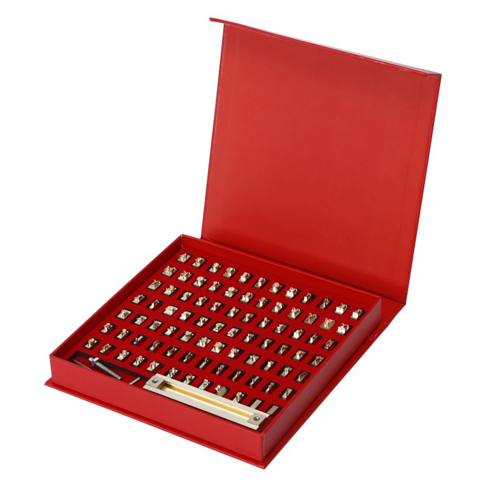 Durable Imprint Multipurpose Movable Mold Letters Assortment T Type Exquisite Copper Hot Stamps Uppercase Alphabet Set With Box
Durable Imprint Multipurpose Movable Mold Letters Assortment T Type Exquisite Copper Hot Stamps Uppercase Alphabet Set With Box