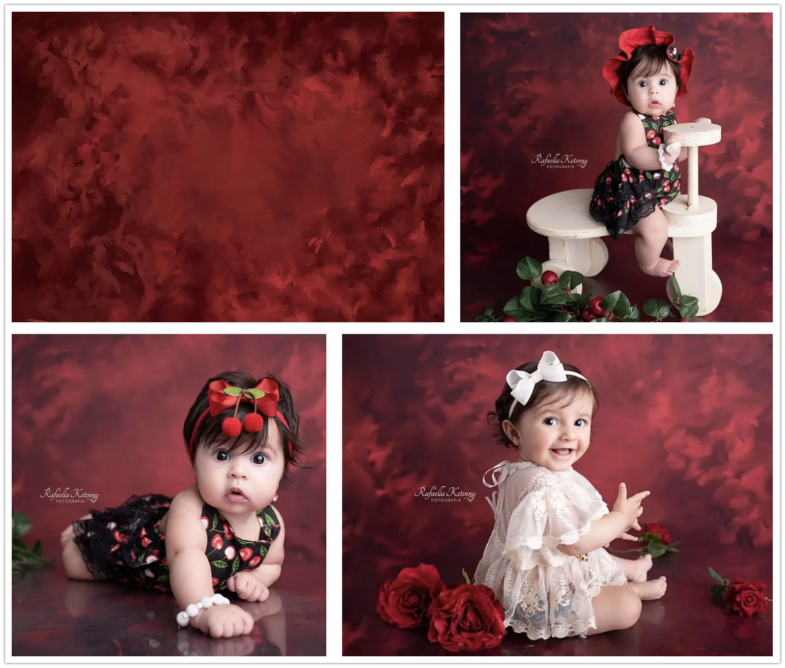 

Photography Backdrops Red Roses Painting Floral Valentine Day Love Birthday Baby Photo Background Studio Portraits Newborns Kids