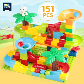 UKBOO 151pcs Marble Race Run DIY Maze Balls Building Blocks Duploed Funnel Slide Big Size Bricks Educational Baby Toys
UKBOO 151pcs Marble Race Run DIY Maze Balls Building Blocks Duploed Funnel Slide Big Size Bricks Educational Baby Toys