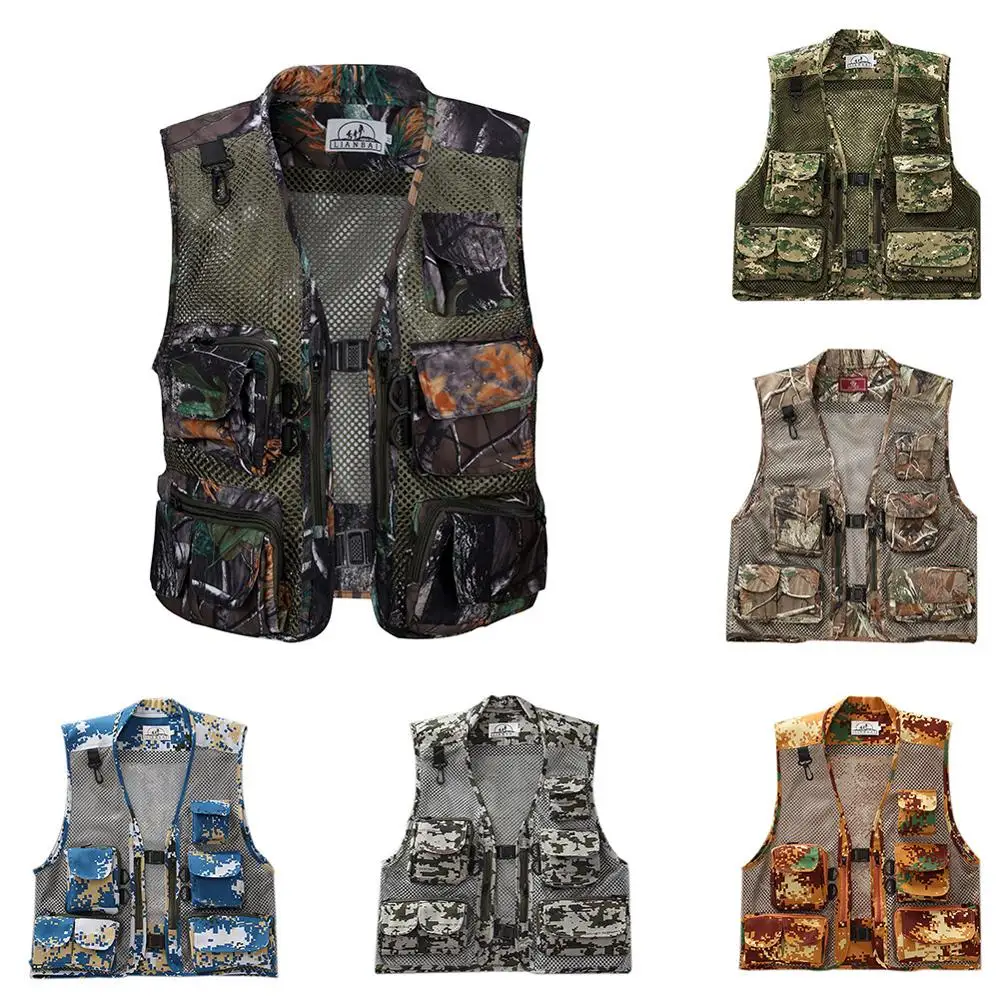 Durable Quick-Drying Breathable Mesh Fishing Vest for Men Openwork Camouflage Journalist Photographer Jacket Multi-Pockets
Durable Quick-Drying Breathable Mesh Fishing Vest for Men Openwork Camouflage Journalist Photographer Jacket Multi-Pockets