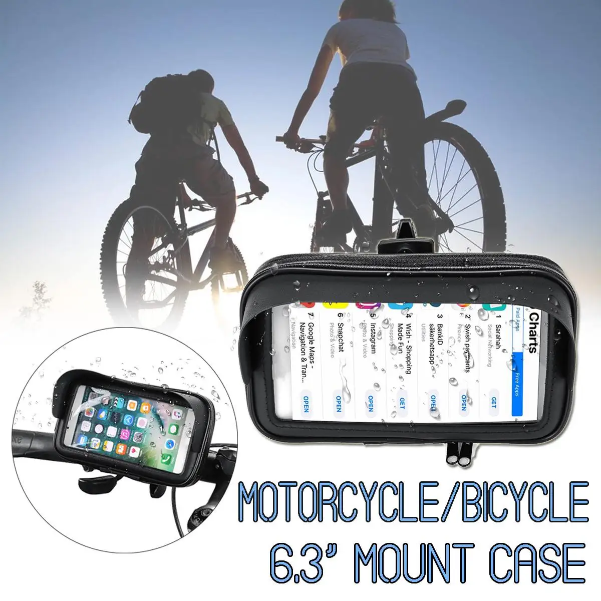Waterproof Motorcycle Handlebar Mount Bag Case Cover 6.3 inch Bike Bicycle Mobile Phone Holder Stand For iphone X for Samsung
Waterproof Motorcycle Handlebar Mount Bag Case Cover 6.3 inch Bike Bicycle Mobile Phone Holder Stand For iphone X for Samsung